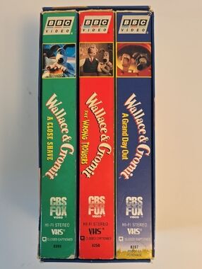 Vintage Wallace & Gromit BBC 3-Tape VHS Box Set 1996 Claymation